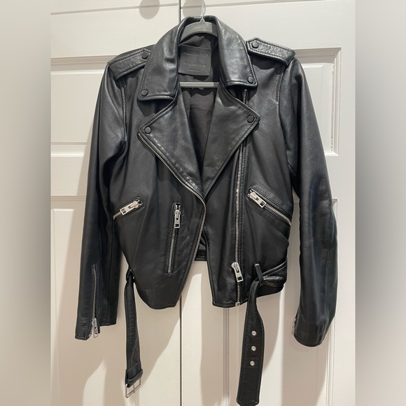 Allsaints Balfern Leather Biker Jacket - Picture 6 of 10